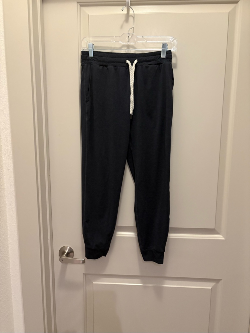Vuori Black Jogger Pants with White Drawstring